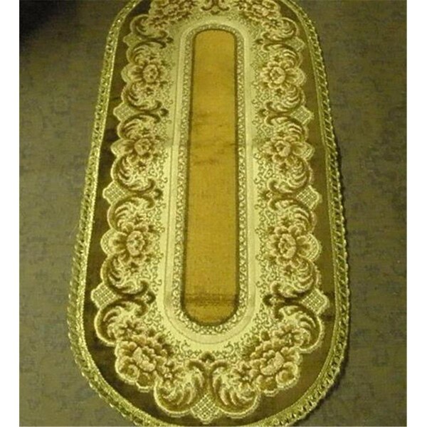 Fastfood 14 x 72 in. Begium Table Runner Verona, Brown FA2570176 - main